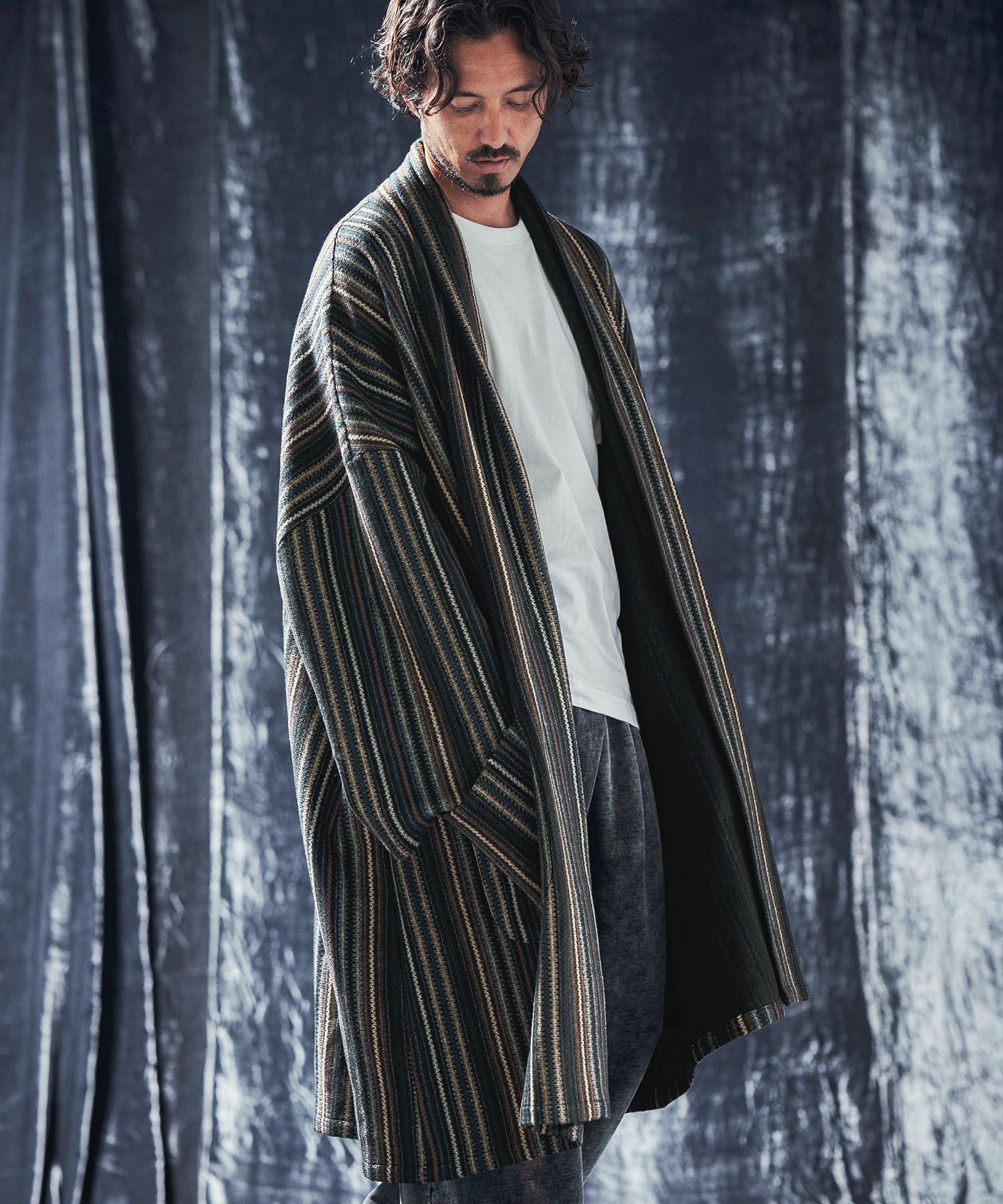 30%OFF【ANGENEHM(アンゲネーム)】Stripe melange jacquard knit-sew