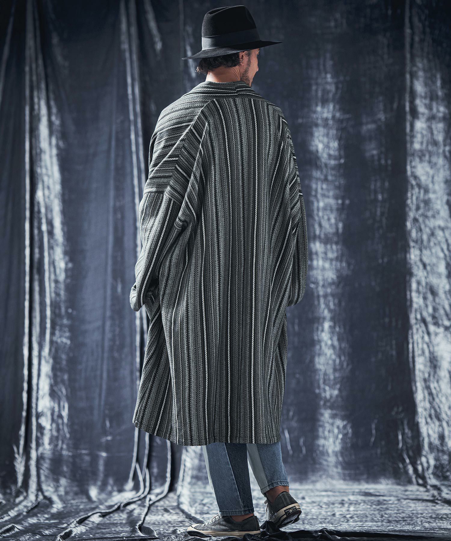 30%OFF【ANGENEHM(アンゲネーム)】Stripe melange jacquard knit-sew