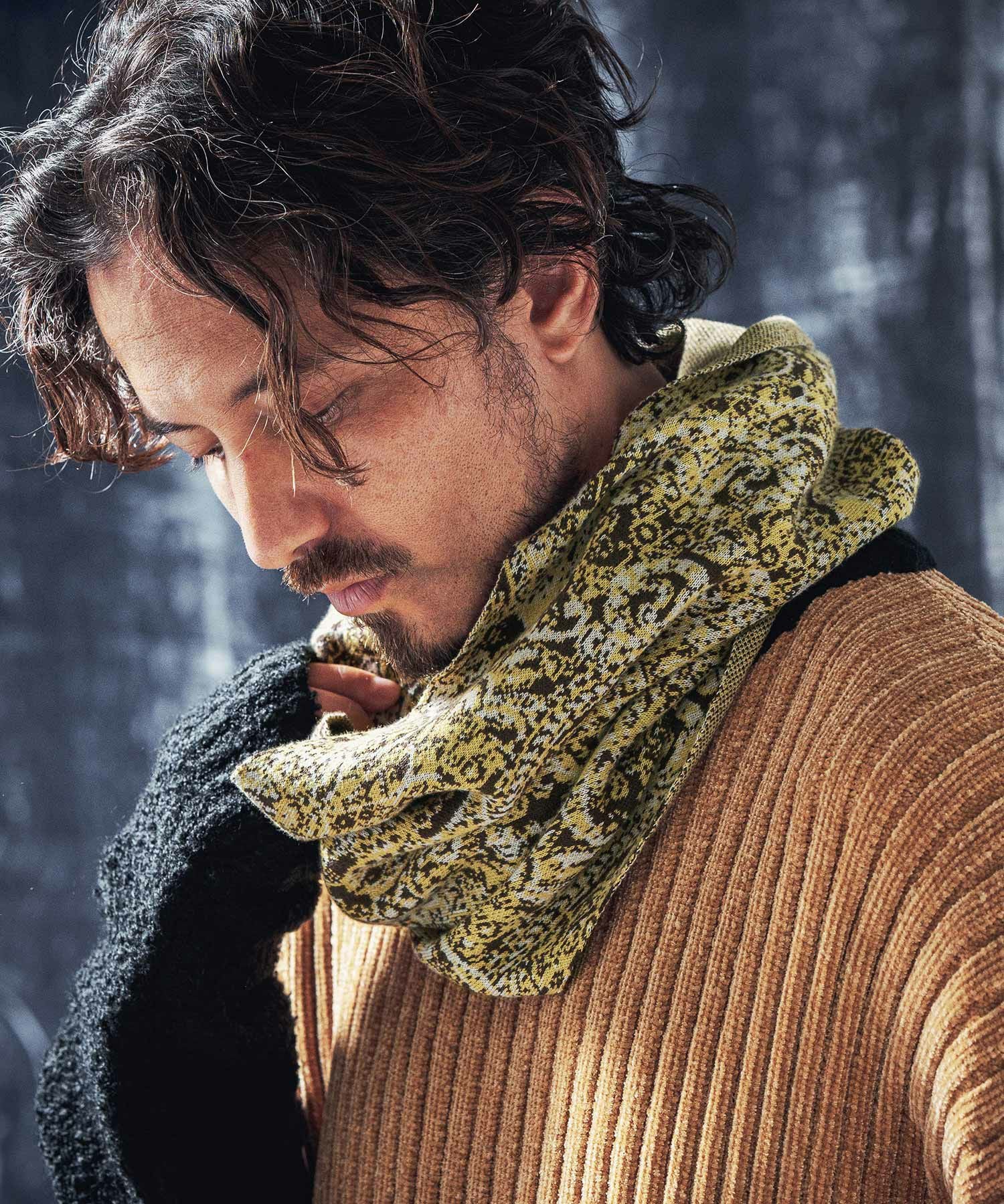 andequal アンドコール　bicolor 2way knit 30%OFF【ANGENEHM(アンゲネーム)】Paisley pattern knit snood ニット