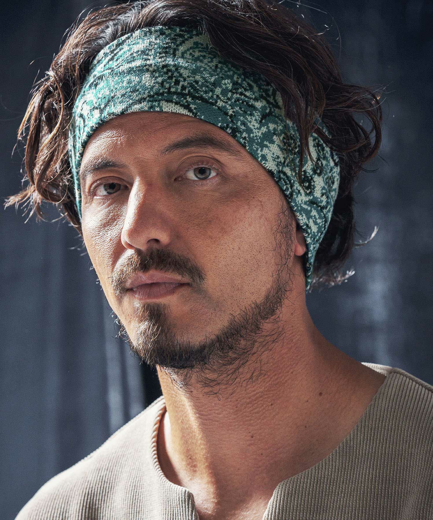 Man ヘアバンド 9人セット ANGENEHM(アンゲネーム)】Paisley pattern knit headband ニットヘア