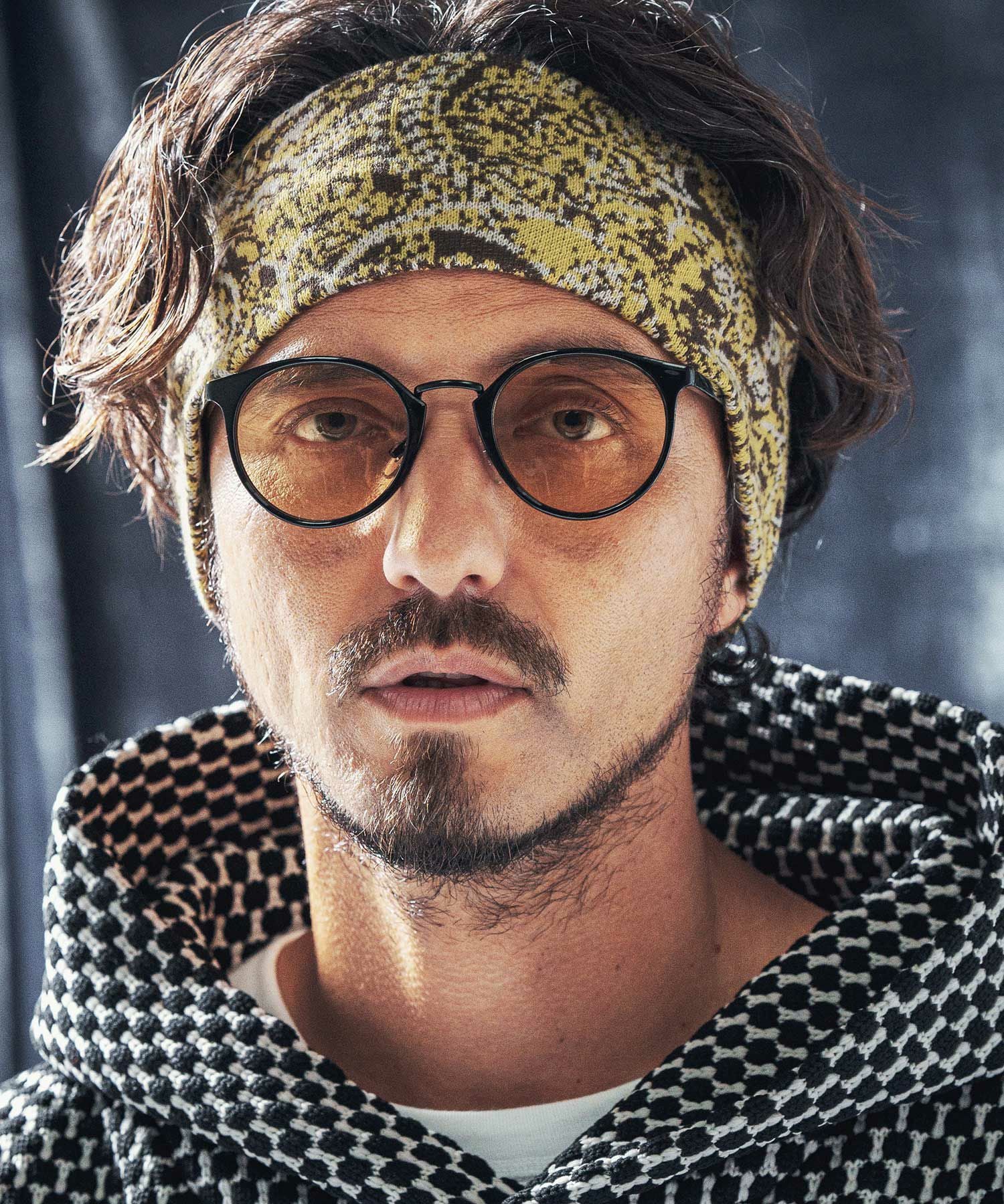 ANGENEHM(アンゲネーム)】Paisley pattern knit headband ニットヘア