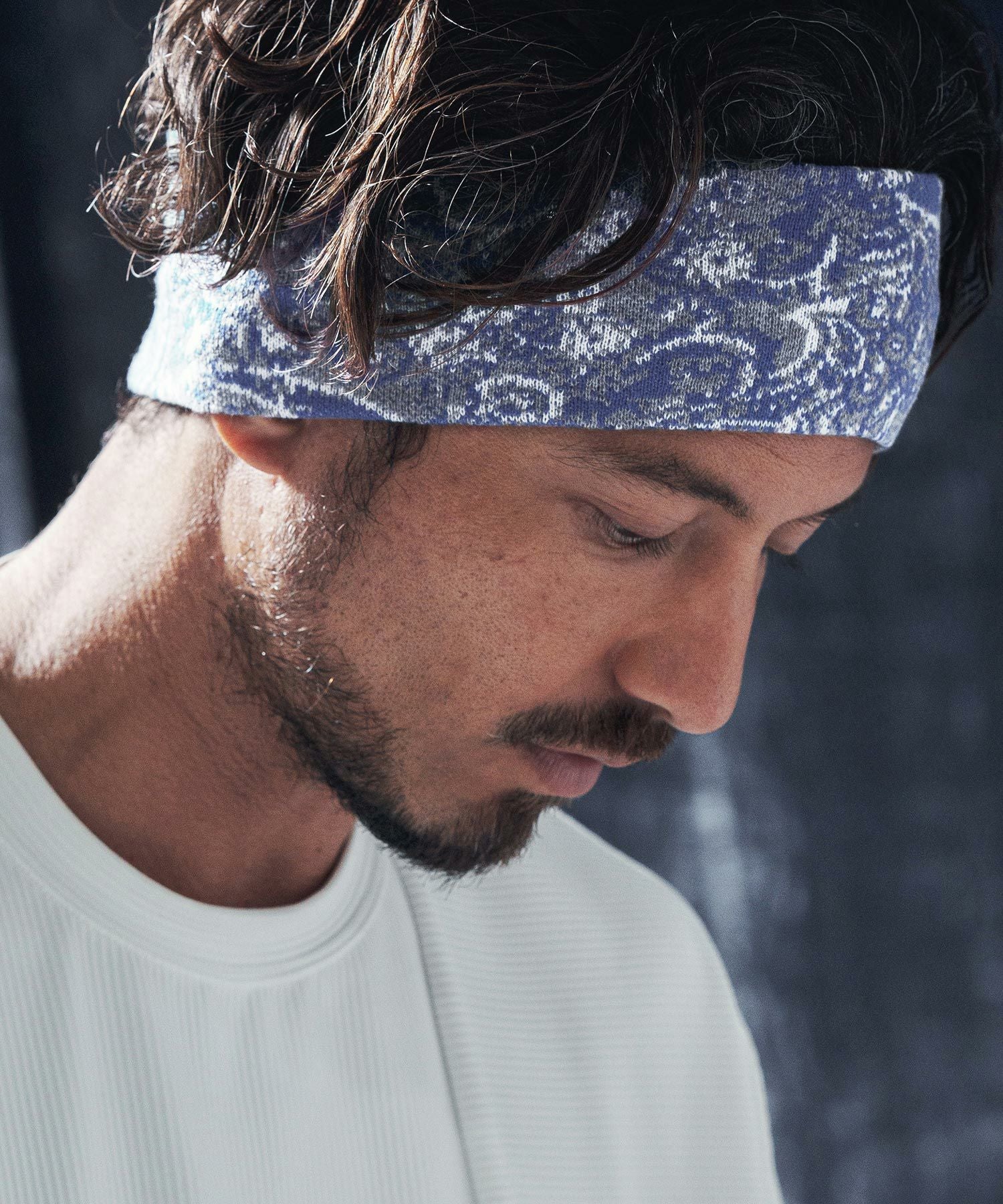 ANGENEHM(アンゲネーム)】Paisley pattern knit headband ニットヘア