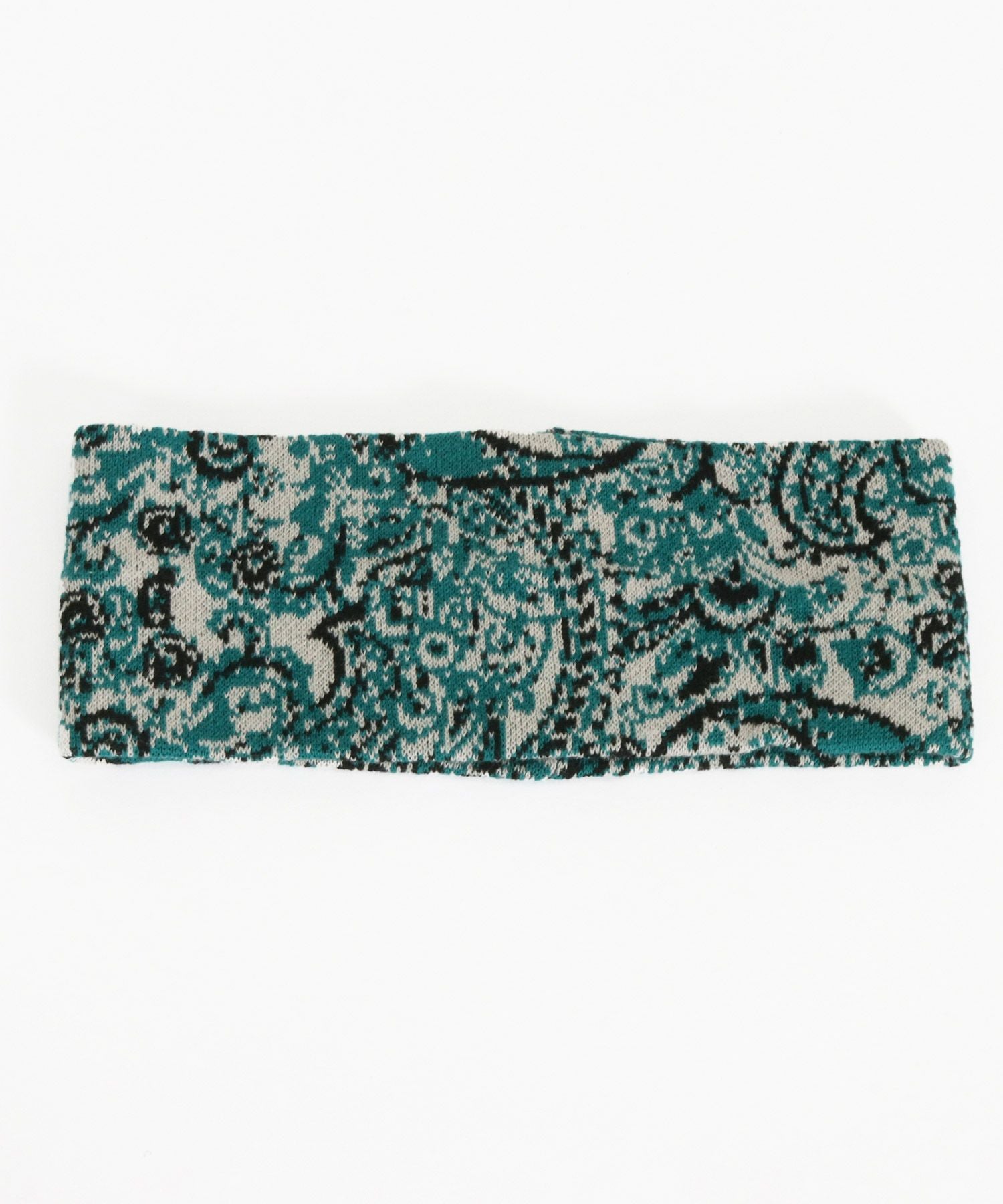 ANGENEHM(アンゲネーム)】Paisley pattern knit headband ニットヘア