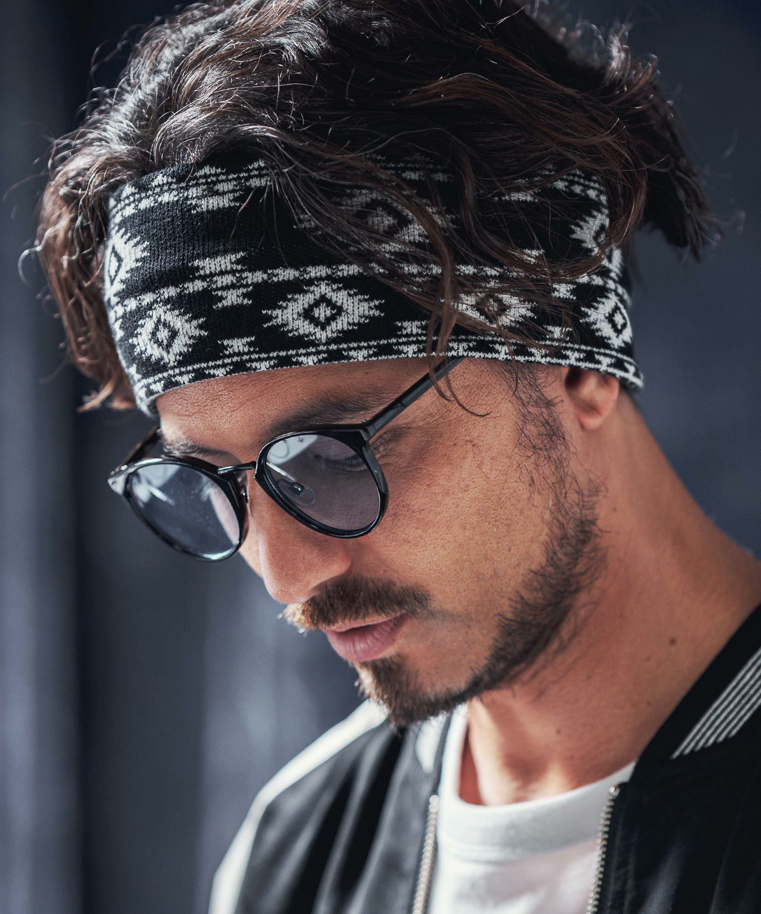 ANGENEHM(アンゲネーム)】Native pattern knit headband ニットヘア ANGENEHM(アンゲネーム)】Native pattern knit headband ニットヘア