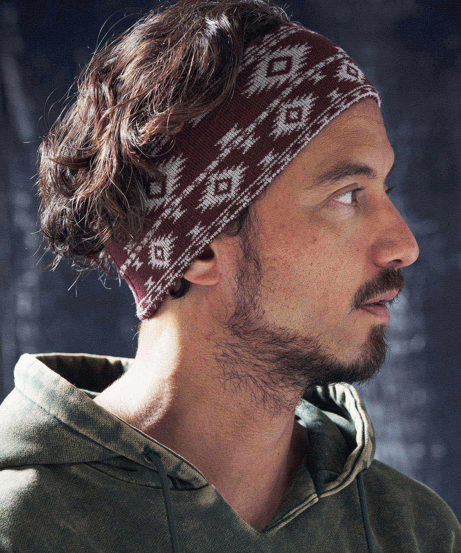 ANGENEHM(アンゲネーム)】Native pattern knit headband ニットヘア