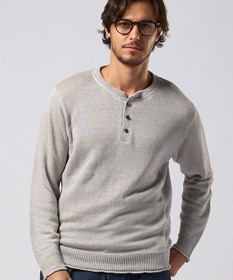 50%OFF【wjk】linen henley knit ヘンリーネックニット(6879 kc63f