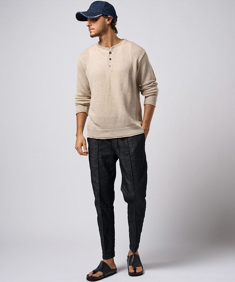50%OFF【wjk】linen henley knit ヘンリーネックニット(6879 kc63f