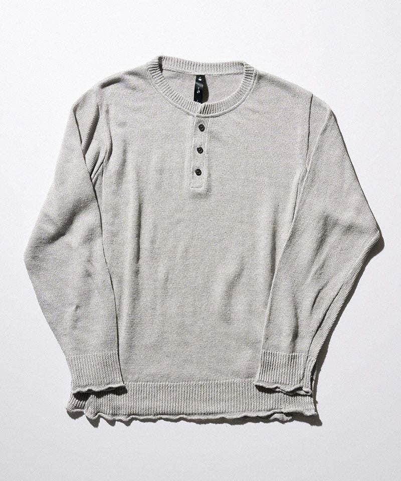 50%OFF【wjk】linen henley knit ヘンリーネックニット(6879 kc63f