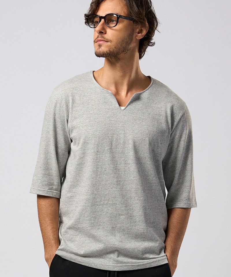 wjk】key neck H-S Tee 5分袖Tシャツ(7339 cj66f) | CAMBIO カンビオ