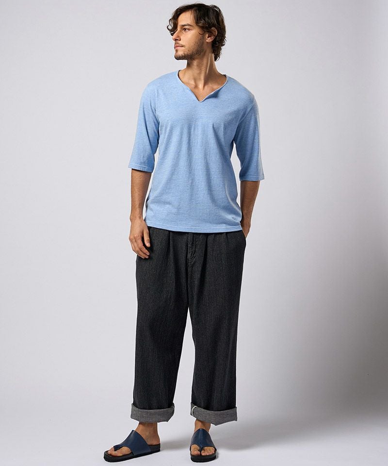 wjk】key neck H-S Tee 5分袖Tシャツ(7339 cj66f) | CAMBIO カンビオ