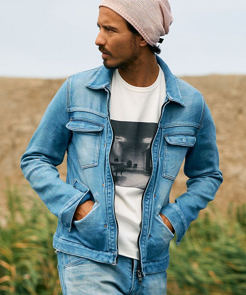 50%OFF【wjk】denim jersey zip blouson ジップブルゾン(2069 dj35f 