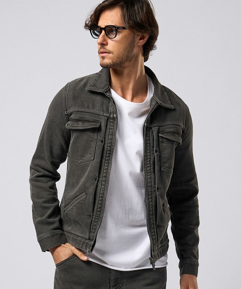 50%OFF【wjk】denim jersey zip blouson ジップブルゾン(2069 dj35f