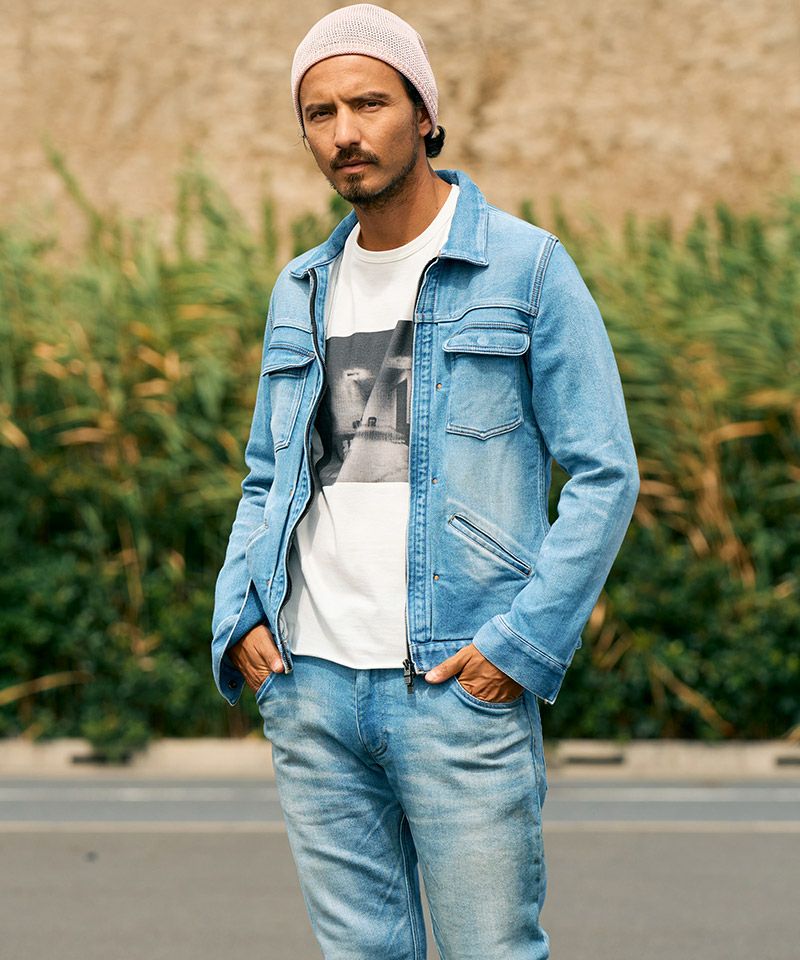 50%OFF【wjk】denim jersey zip blouson ジップブルゾン(2069 dj35f