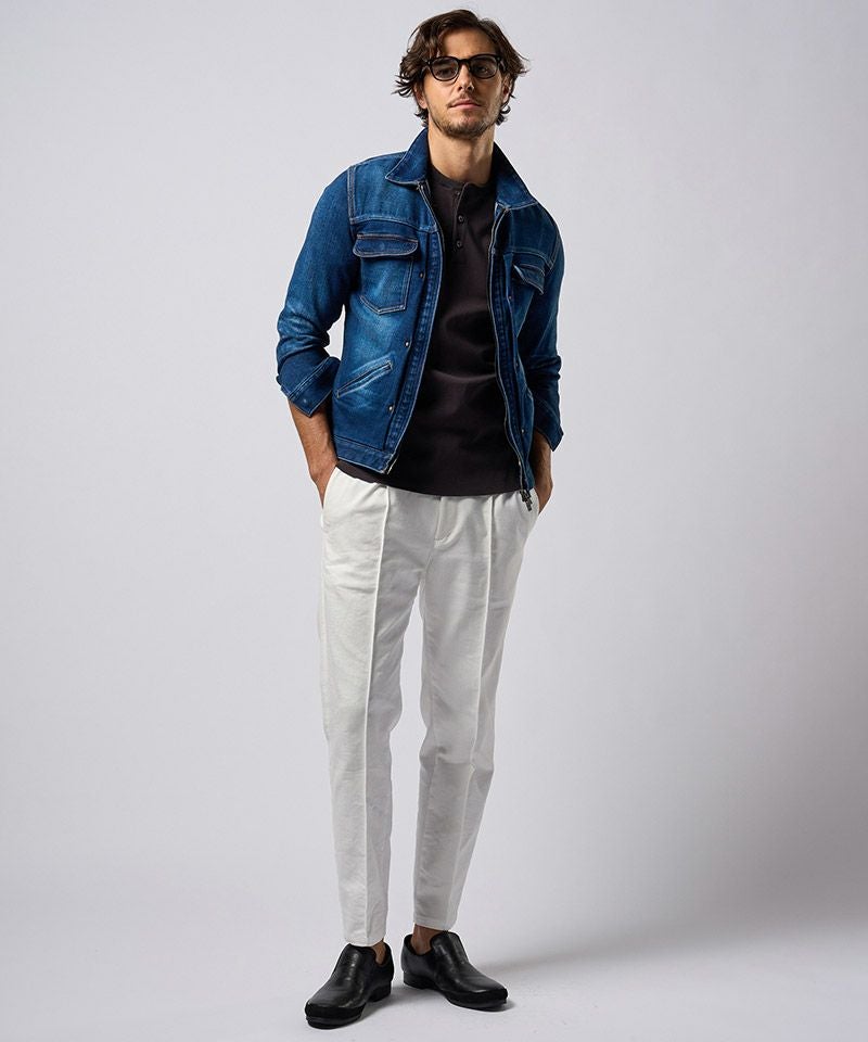 50%OFF【wjk】denim jersey zip blouson ジップブルゾン(2069 dj35f