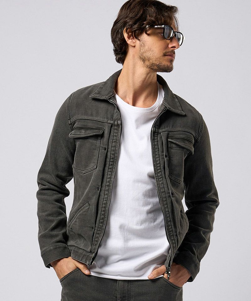 50%OFF【wjk】denim jersey zip blouson ジップブルゾン(2069 dj35f
