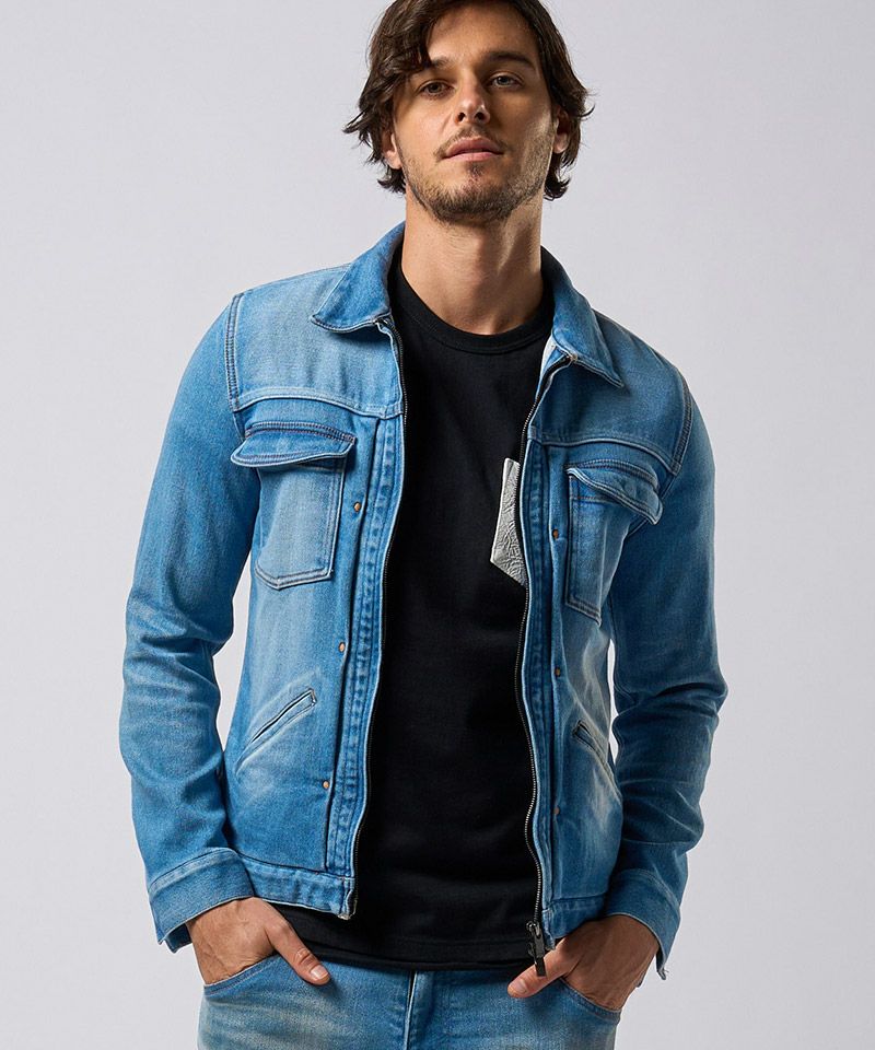 50%OFF【wjk】denim jersey zip blouson ジップブルゾン(2069 dj35f