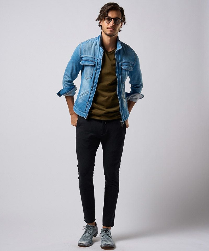 50%OFF【wjk】denim jersey zip blouson ジップブルゾン(2069 dj35f