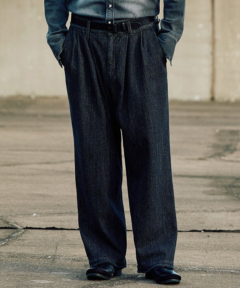 50%OFF【wjk】2-tuck wide trousers ワイドパンツ(5419 ds54f