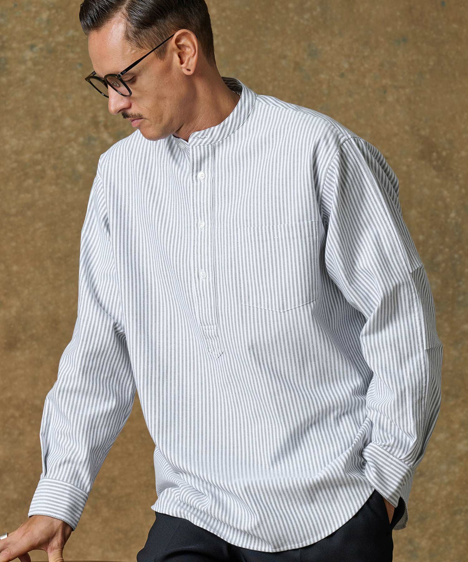 30%OFF【THEOREM(セオレム)】Stripe Rover Pullover LS Shirt シャツ