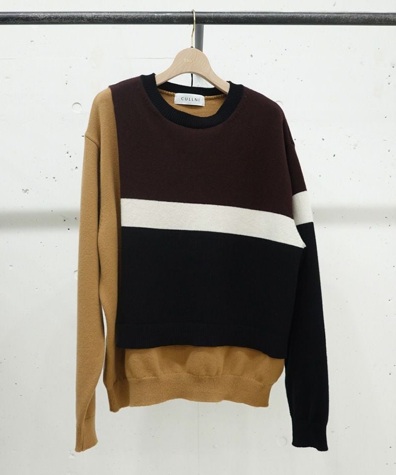 50%OFF【CULLNI(クルニ)】Layerd Pullover Knit プルオーバーニット(24
