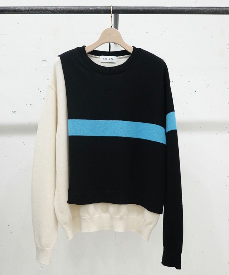 50%OFF【CULLNI(クルニ)】Layerd Pullover Knit プルオーバーニット(24