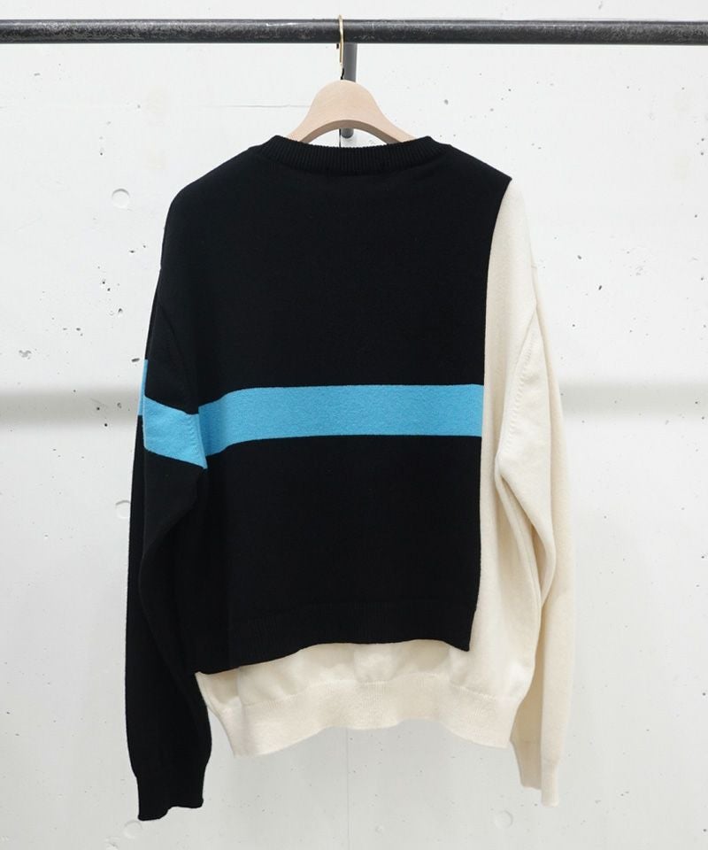 トップス CULLNI 24-AW-045 / Layerd Pullover Knit 50%OFF【CULLNI(クルニ)】Layerd Pullover Knit プルオーバーニット(24
