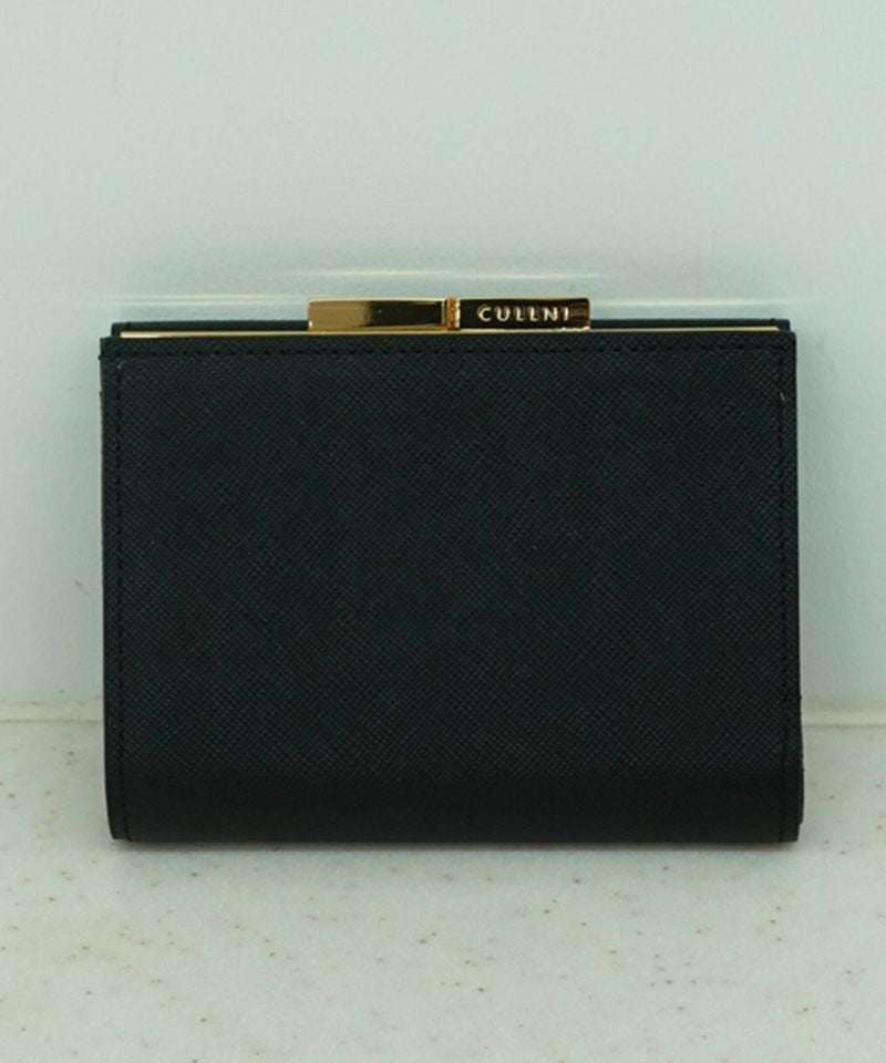 CULLNI(クルニ)】Leather Flap Mini wallet With A Clasp ミニレザー