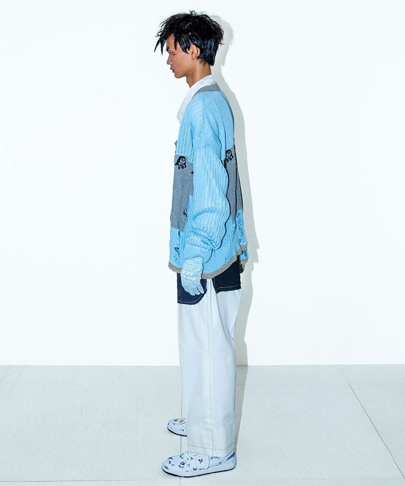 60%OFF【BODYSONG.(ボディソング)】REVERSIBLE DISTRESSED SUMMER KNIT