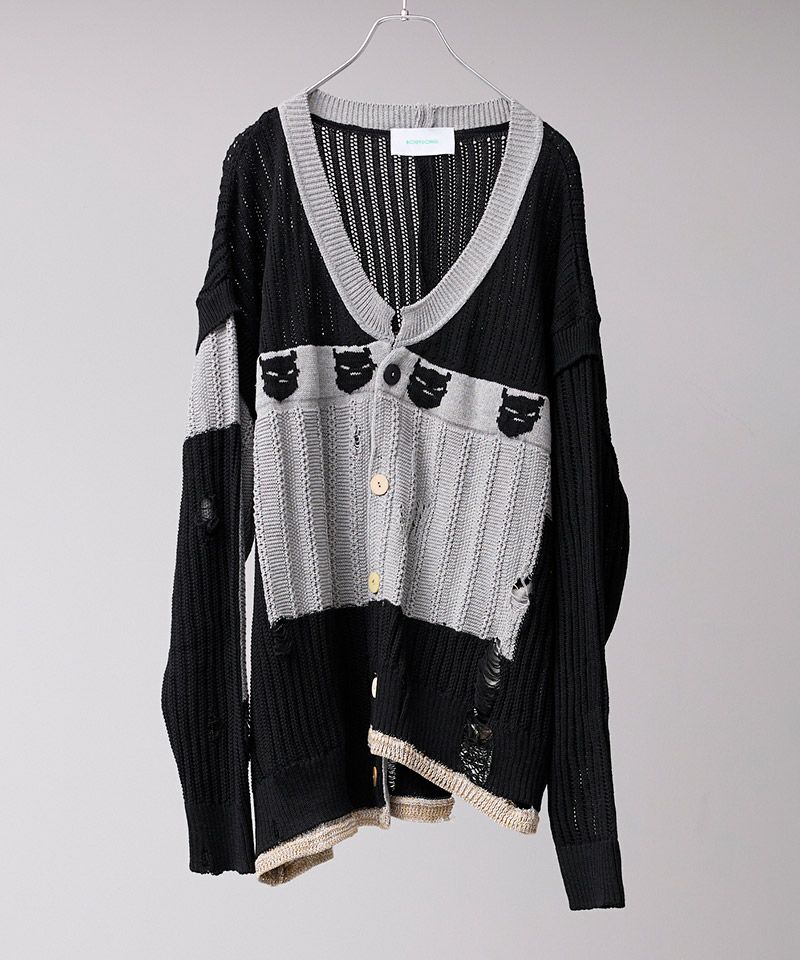 60%OFF【BODYSONG.(ボディソング)】REVERSIBLE DISTRESSED SUMMER KNIT