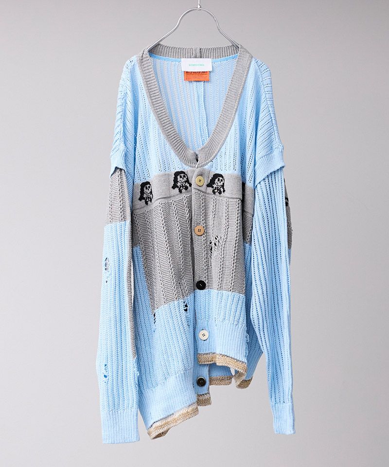 60%OFF【BODYSONG.(ボディソング)】REVERSIBLE DISTRESSED SUMMER KNIT