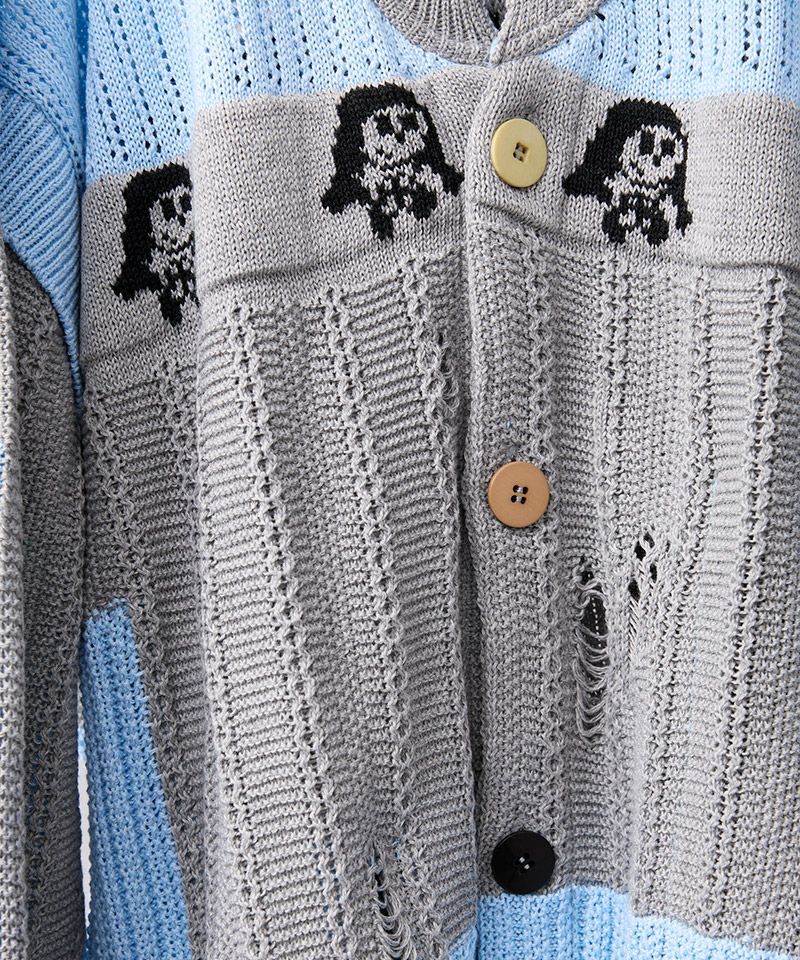 60%OFF【BODYSONG.(ボディソング)】REVERSIBLE DISTRESSED SUMMER KNIT
