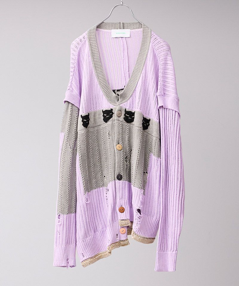 60%OFF【BODYSONG.(ボディソング)】REVERSIBLE DISTRESSED SUMMER KNIT