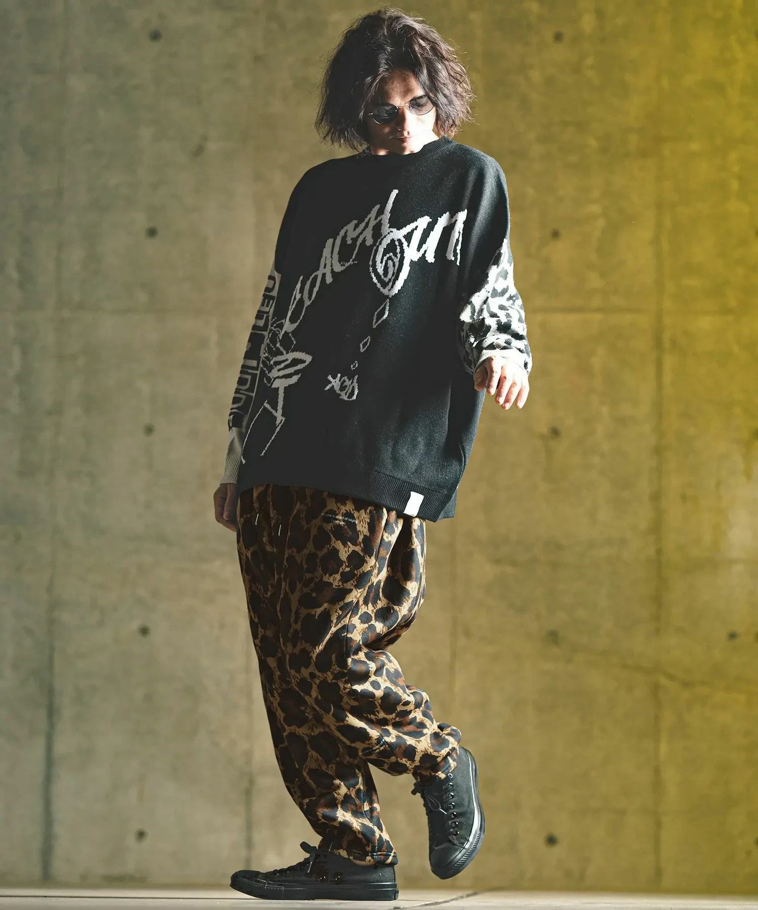 GLIMCLAP　ヒョウ柄フリースパンツ 新品タグ付き　M GLIMCLAP(グリムクラップ)】 Fleece fabric pants -leopard pattern