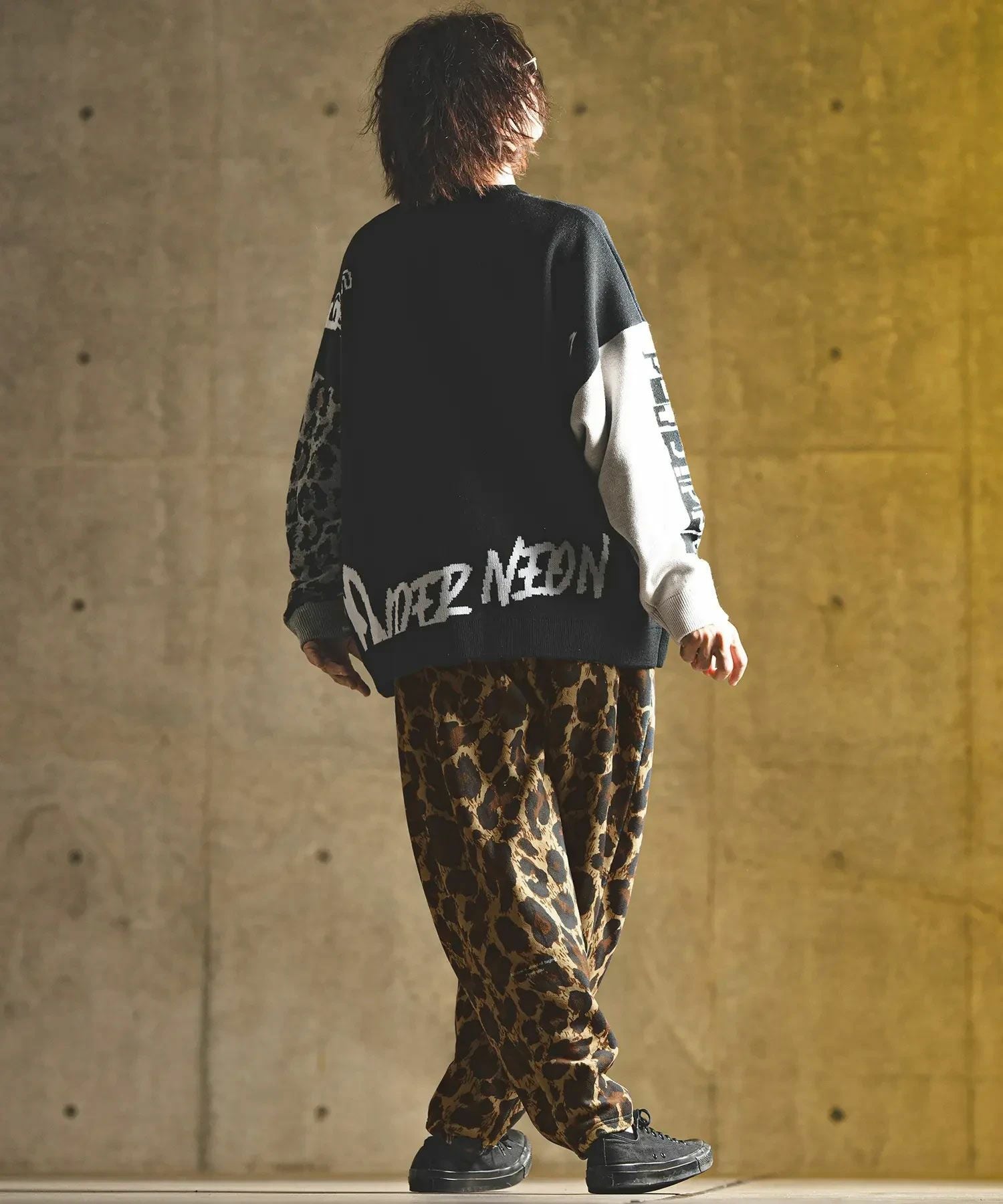 GLIMCLAP(グリムクラップ)】 Fleece fabric pants -leopard pattern
