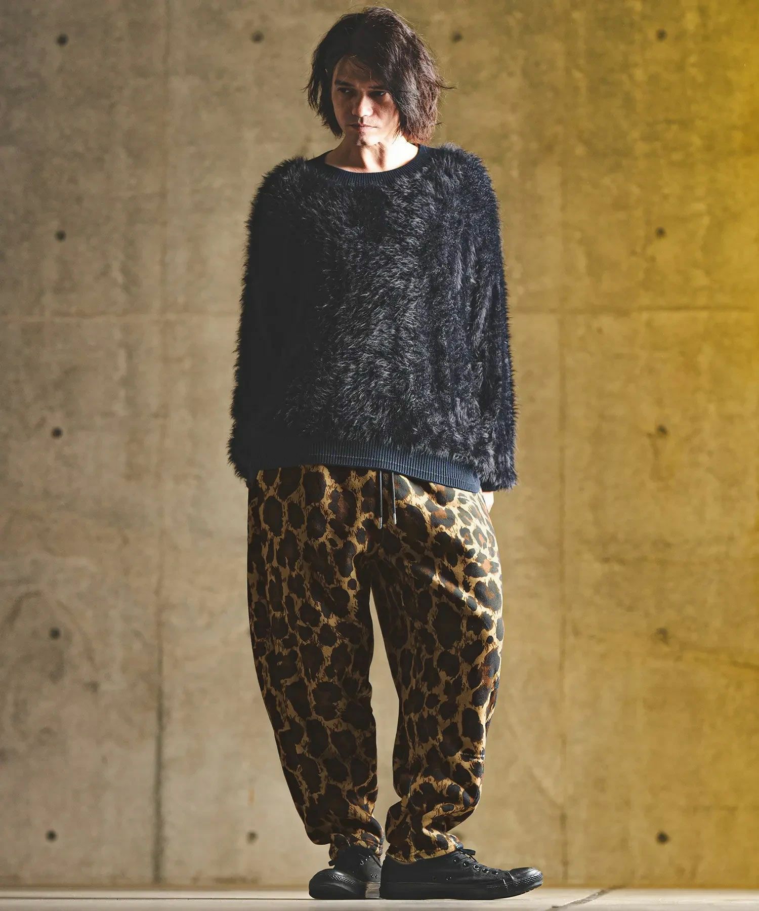 GLIMCLAP　ヒョウ柄フリースパンツ 新品タグ付き　M GLIMCLAP(グリムクラップ)】 Fleece fabric pants -leopard pattern