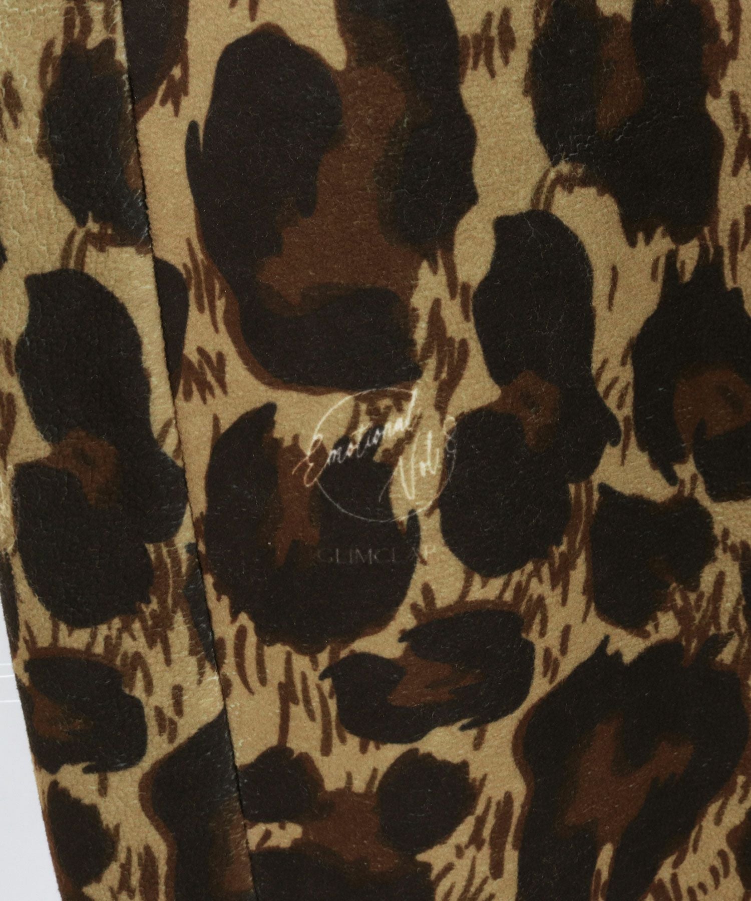 GLIMCLAP(グリムクラップ)】 Fleece fabric pants -leopard pattern