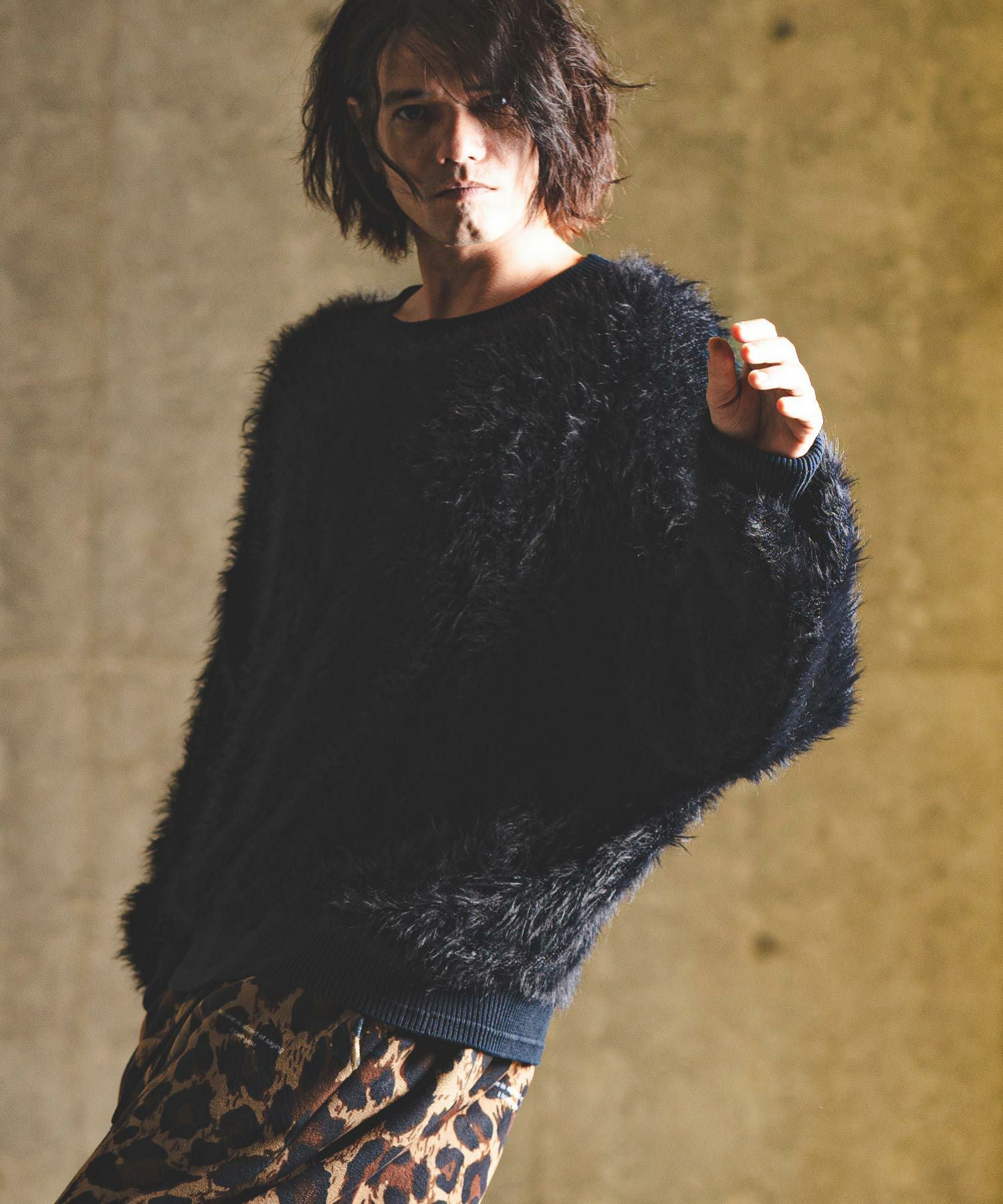 30%OFF【GLIMCLAP(グリムクラップ)】 Feather yarn pullover フェザー