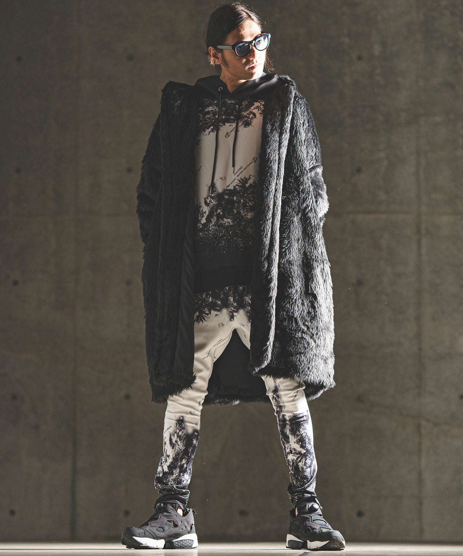 50%OFF【GLIMCLAP(グリムクラップ)】Faux fur buttonless hooded coat