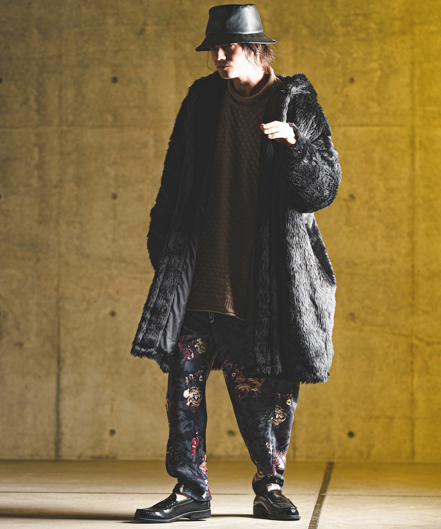 Glamlips ◆夏アウターにも○希少！！ロングシフォンシャツ　ガウン(黒) 50%OFF【GLIMCLAP(グリムクラップ)】Coating material oversized