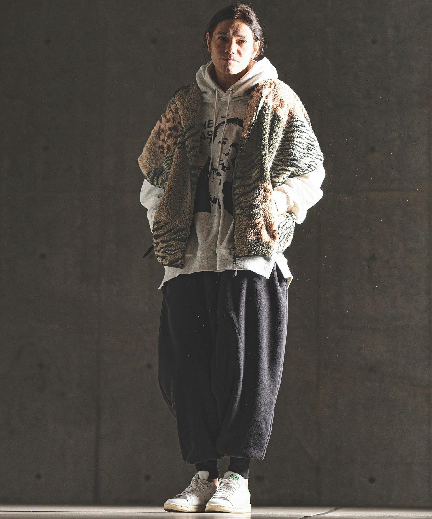 50%OFF【GLIMCLAP(グリムクラップ)】 Zipper design teddy fleece vest