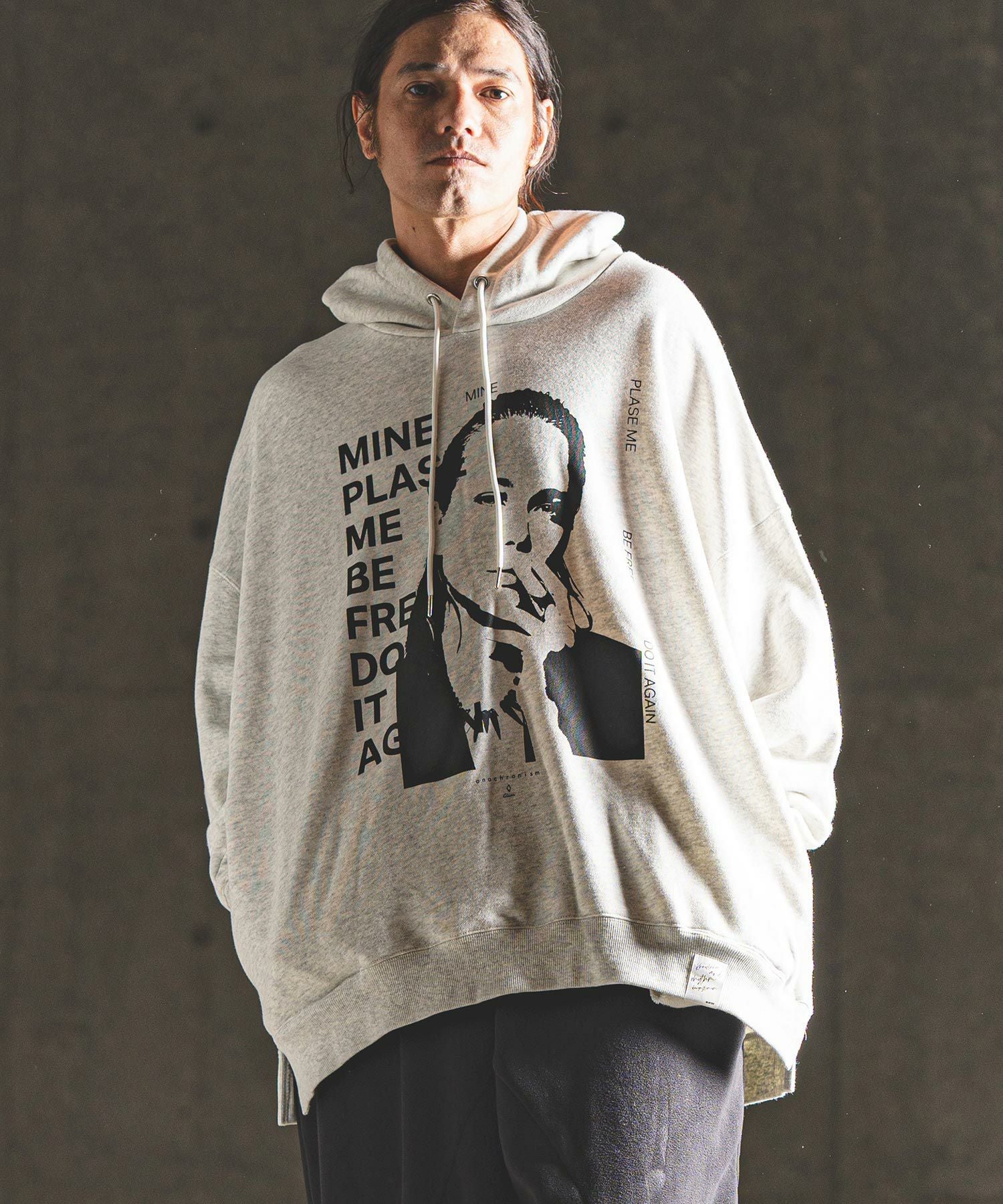 50%OFF【GLIMCLAP(グリムクラップ)】 Printed oversized sweathoodie