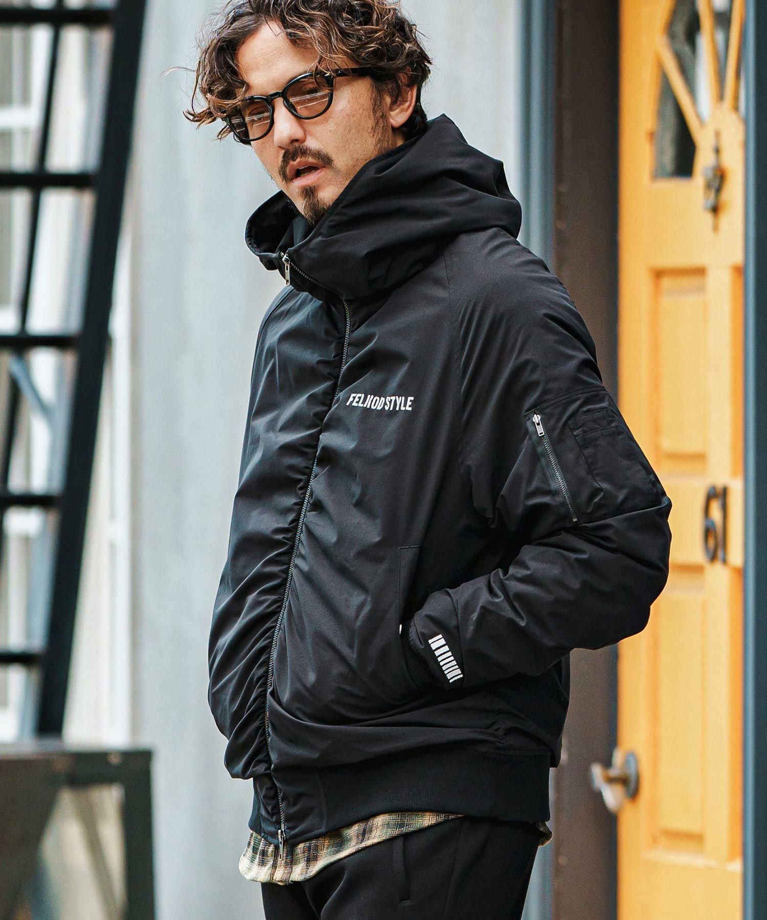 felkod(フィルコッド)】High Neck Hood MA-1 フードジャケット(F24F100