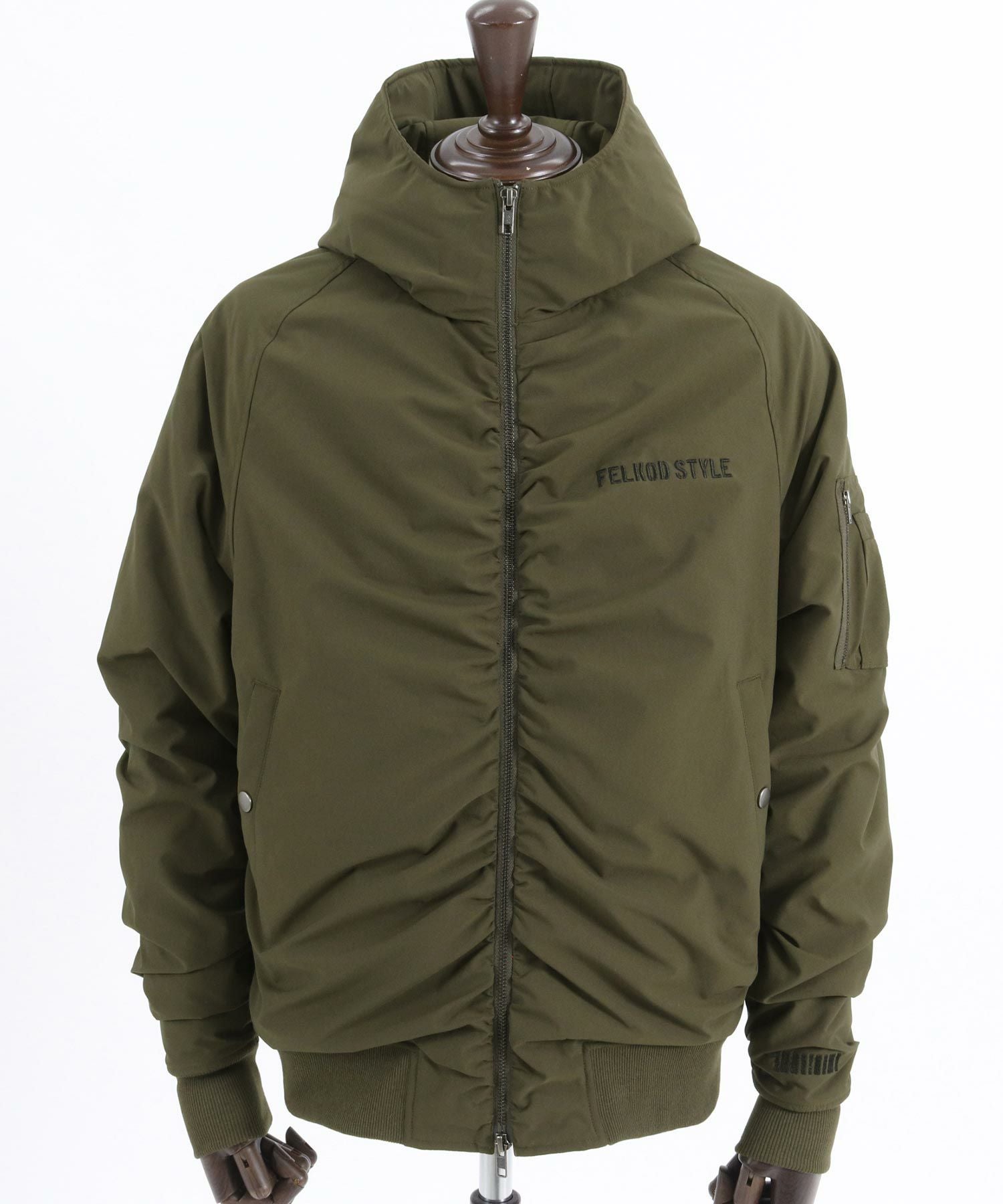 felkod(フィルコッド)】High Neck Hood MA-1 フードジャケット(F24F100