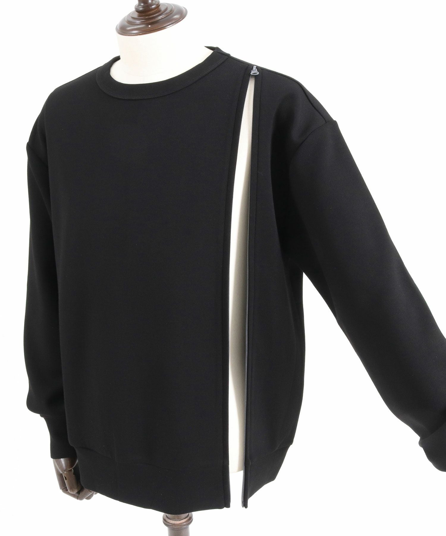 お決まり品♪ 50%OFF【felkod(フィルコッド)】Zip Accent Cardboard Knit Pullover