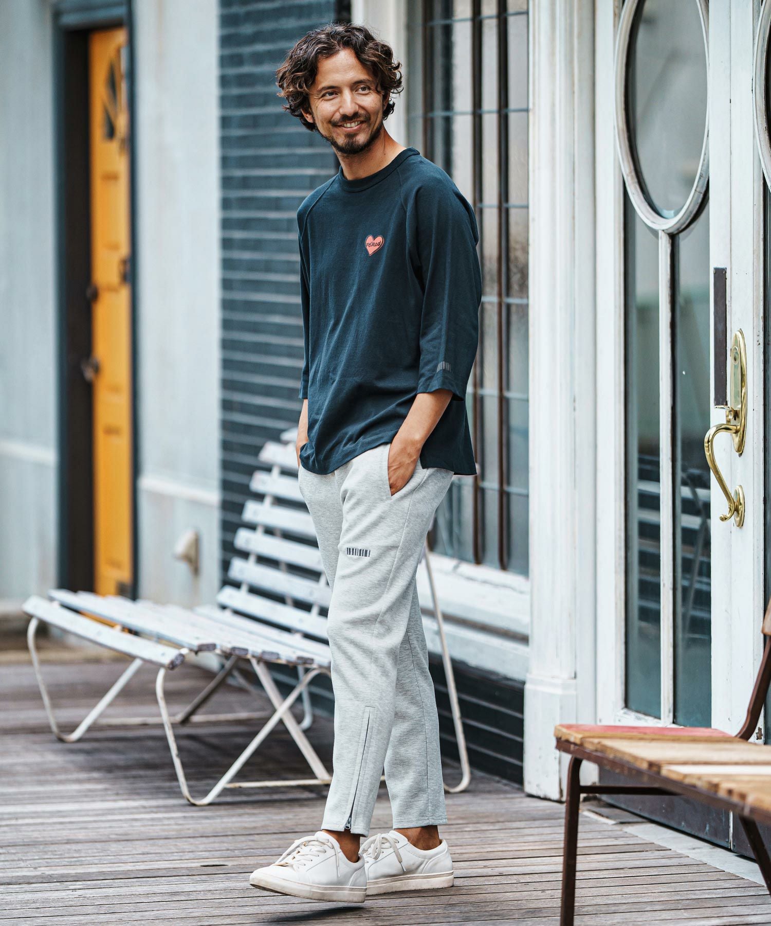 パンツ felkod 30%OFF【felkod(フィルコッド)】Zip Accent Cardboard Knit Pants