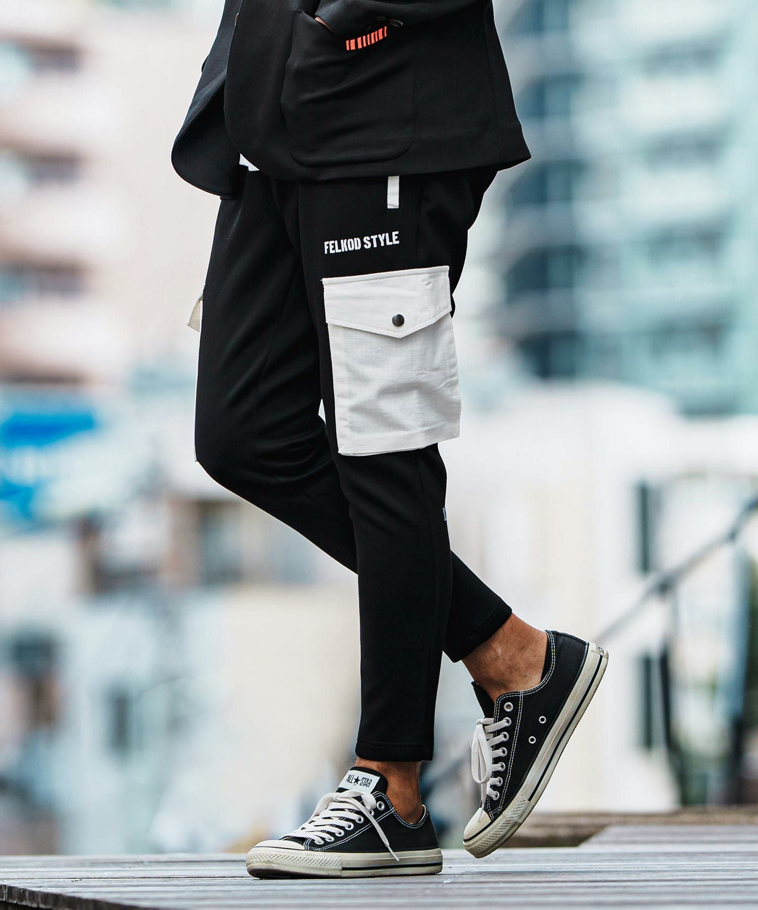 felkod(フィルコッド)】Military Like Cardboard Knit Pants