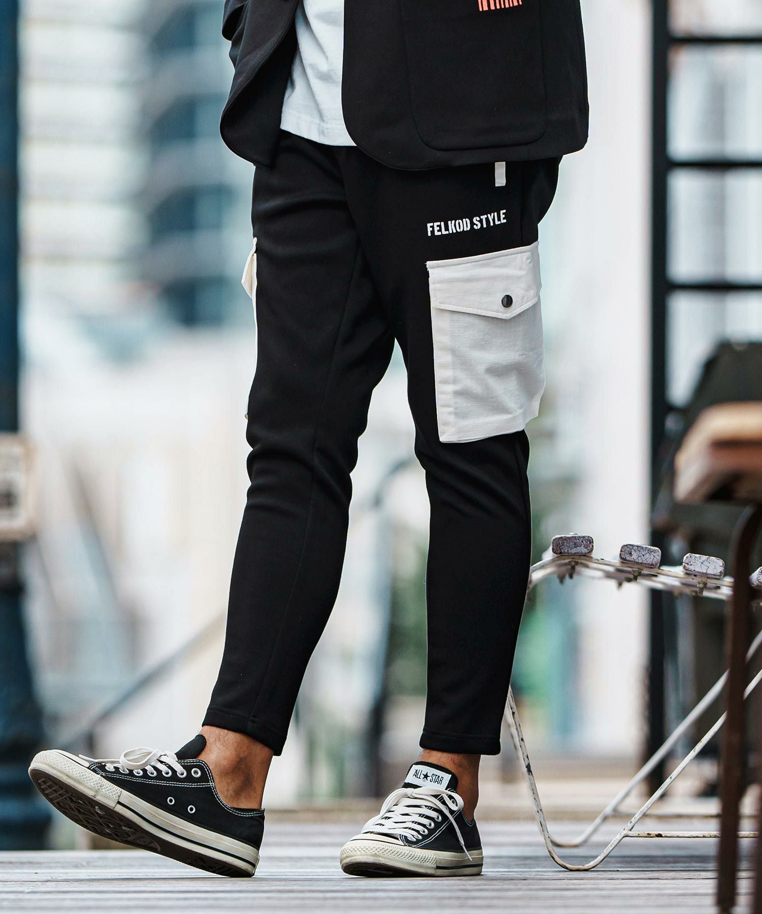 felkod(フィルコッド)】Military Like Cardboard Knit Pants