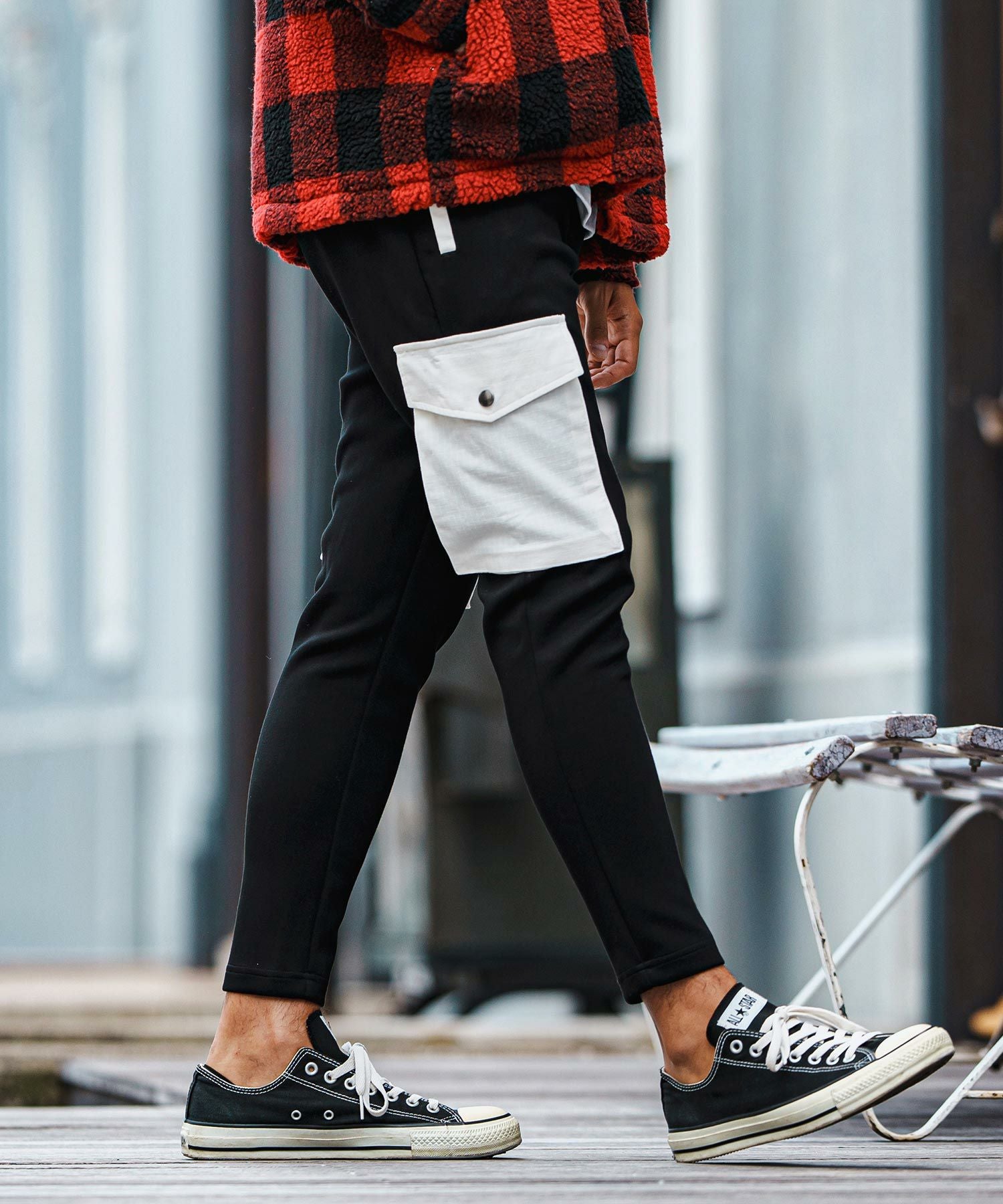 felkod(フィルコッド)】Military Like Cardboard Knit Pants