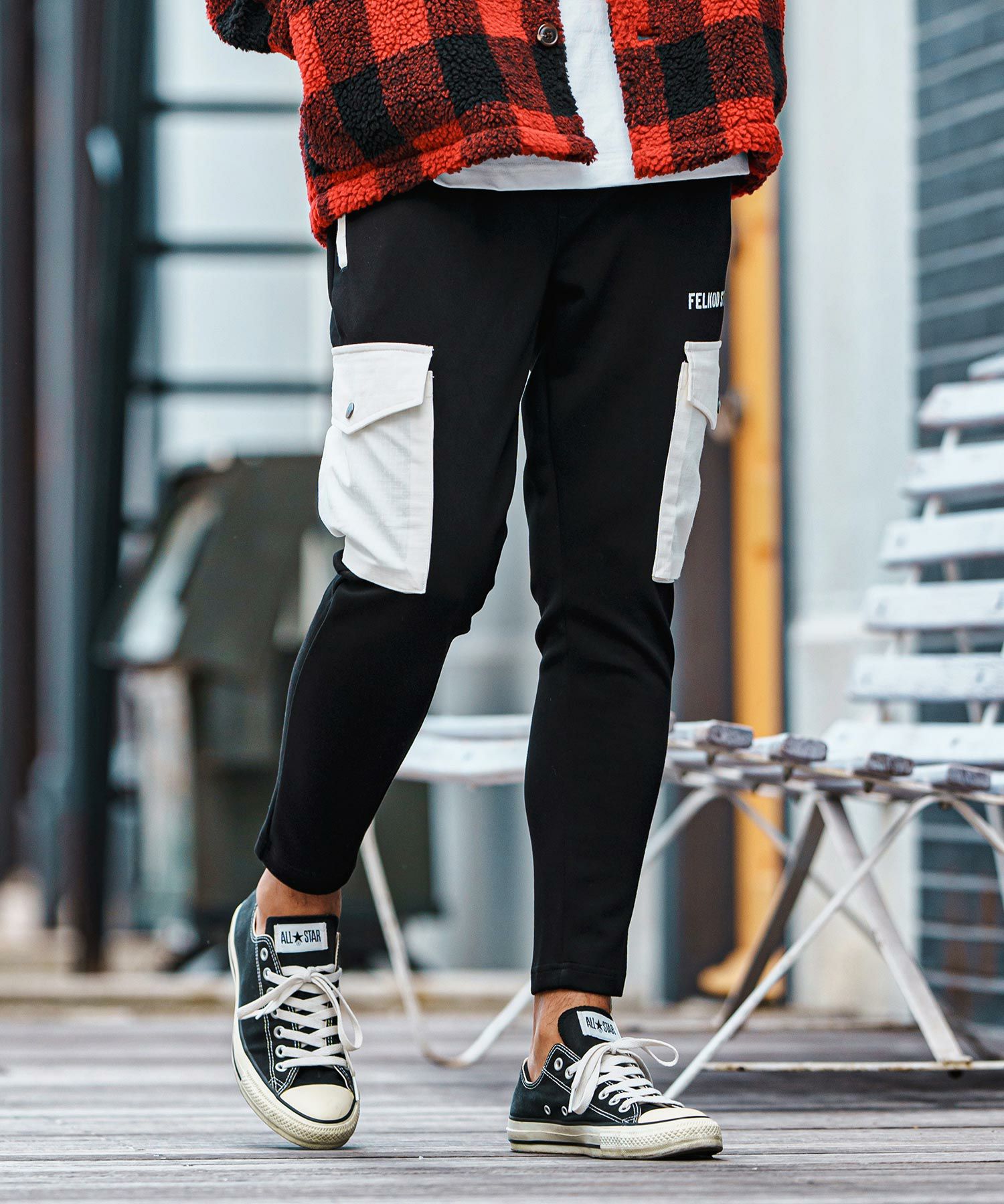 felkod(フィルコッド)】Military Like Cardboard Knit Pants