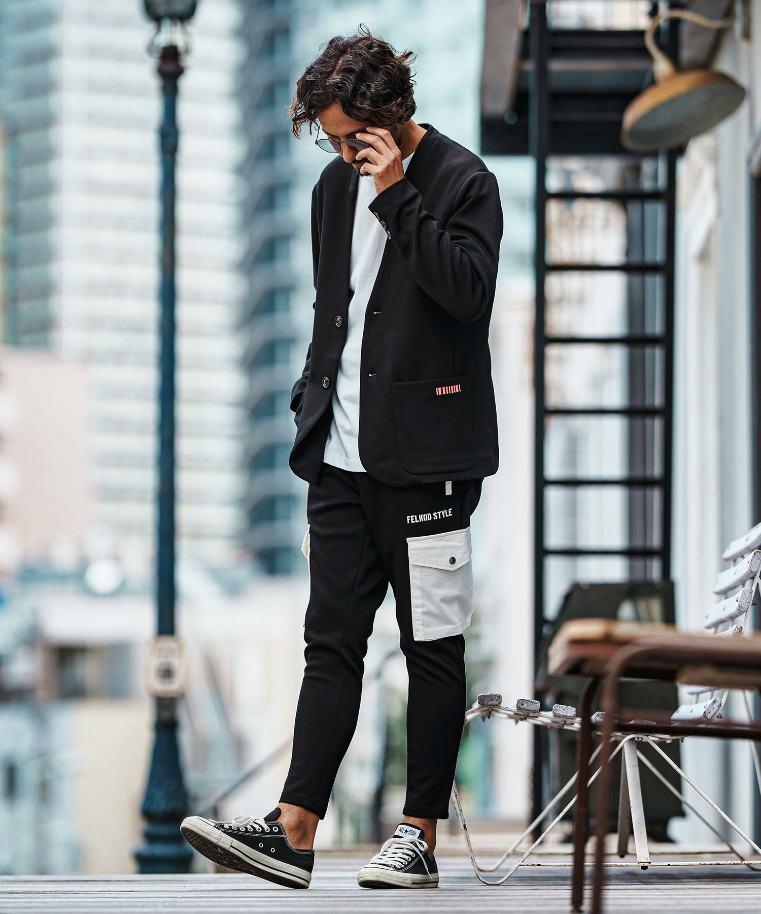 felkod(フィルコッド)】Military Like Cardboard Knit Pants